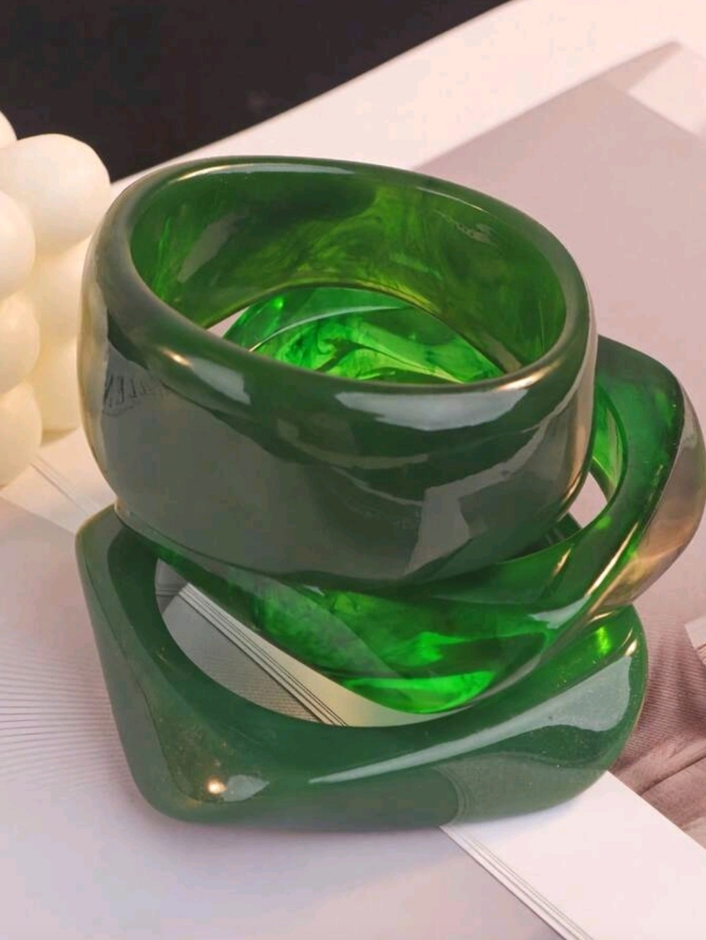 Set Of 3 Acrylic Bracelets